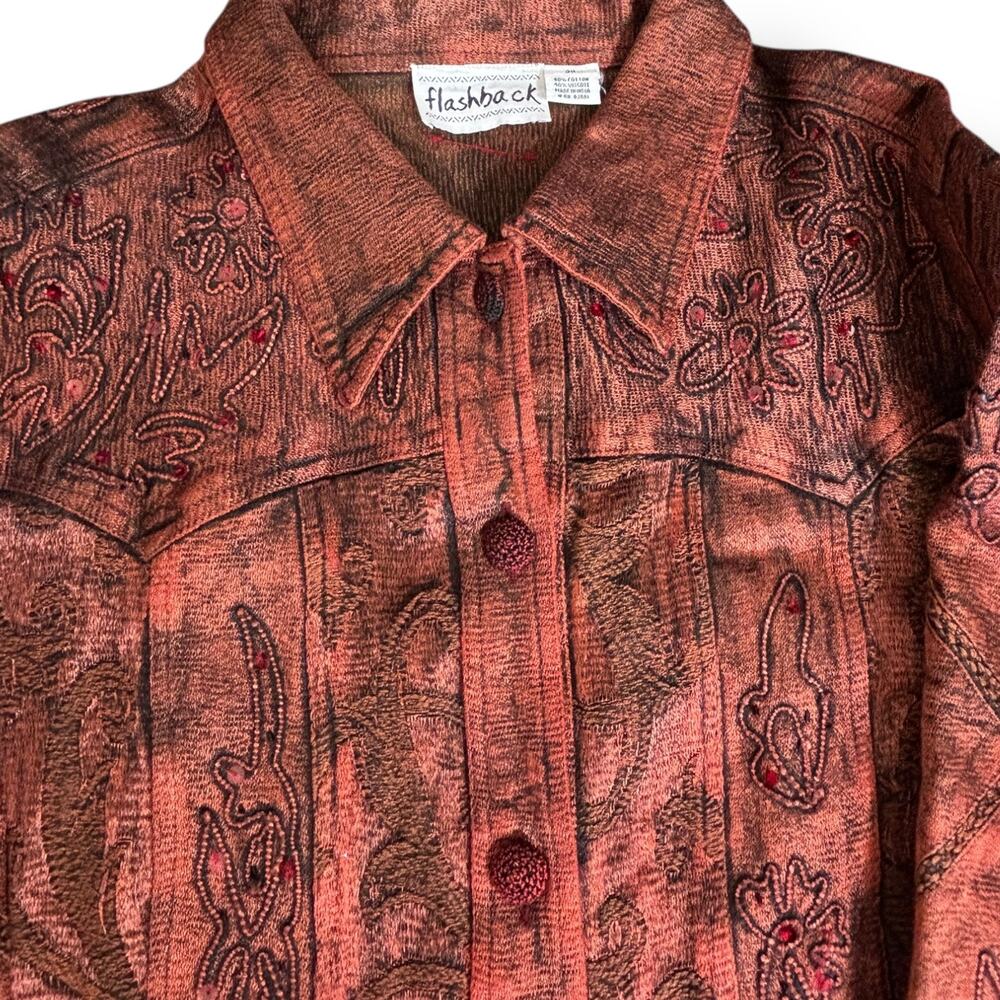 Flashback Embroidered Jacket Plus Size Vintage 3X… - image 10